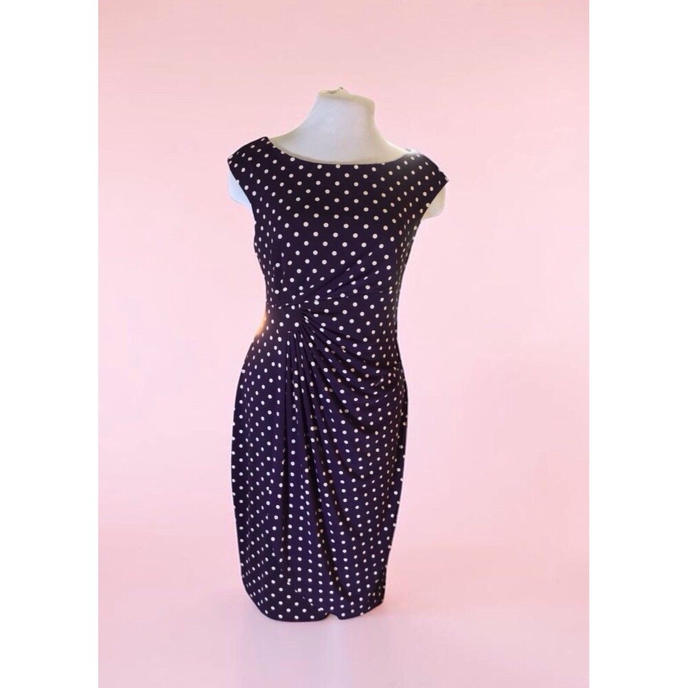 Connected Whimsy Polka dot Dress W/Waist Tuck,Top Lined,Size 10